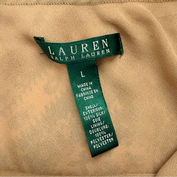 Ralph Lauren Y2K Silk Brown Paisley A-Line Skirt - Picture 6 of 10